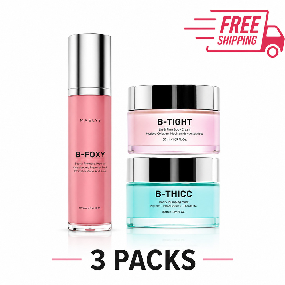 Maelys B-Foxy B-Tight B-Thicc Body Care Set 3 Pack Firming & Plumping Cream